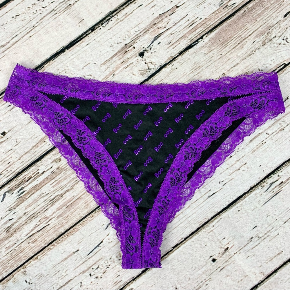 NWT 1X Frederick’s of Hollywood Halloween Panty Boo Plus Lace Trim Ghost FOH - Picture 7 of 7